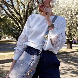 Henri Bendel Gray Mini Hobo Influencer Bag